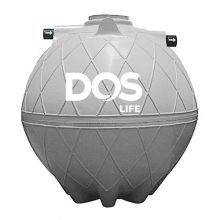ถังบำบัดน้ำเสีย เกรอะ-กรองไร้อากาศ DOS COMPAC เทา 4000L