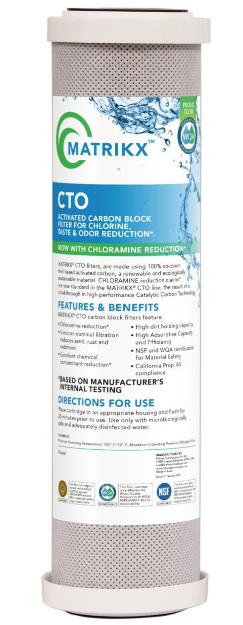 ไส้กรองน้ำ Carbon Block MATRIKX +CTO/2 ขนาด 10 นิ้ว