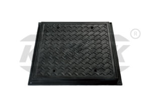 ฝาแมนโฮลเหลี่ยม KNACK รุ่น SS-7 LIGHT DUTY (ติดยาง) รับน้ำหนัก 2 ตัน