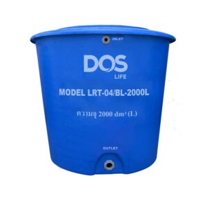 ถังเก็บน้ำไฟเบอร์กลาสทรงถ้วย DOS BLUE 1500L dia1.34×1.54m