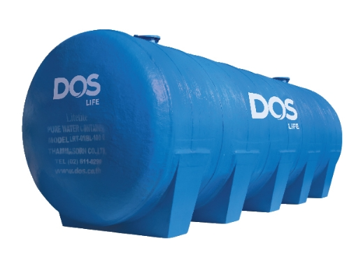 DOS LITETITE ถังเก็บน้ำบนดินทรงนอน DTR-S 4Q ขนาด dia.1.20×3.54m ECO SERIES